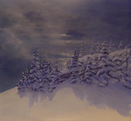 Ridge In Sun Oil Painting by David Rosenthal